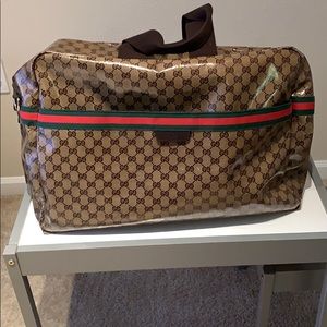 Gucci Used GG crystallized duffle bag